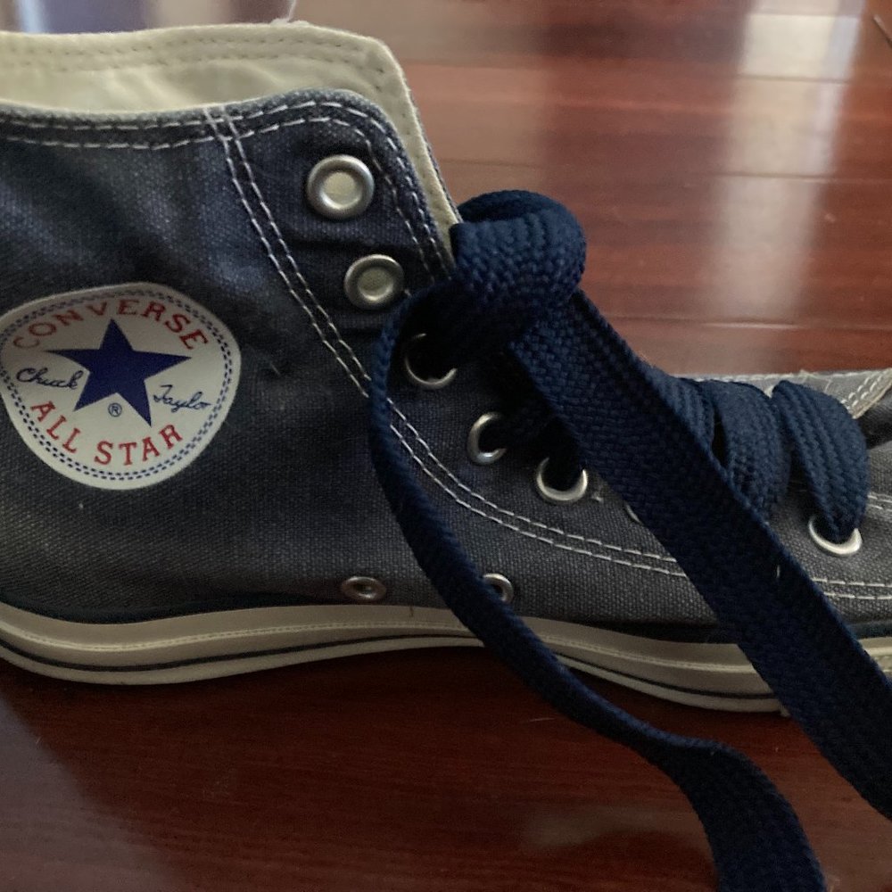 Converse Navy high tops (Women 8.5)